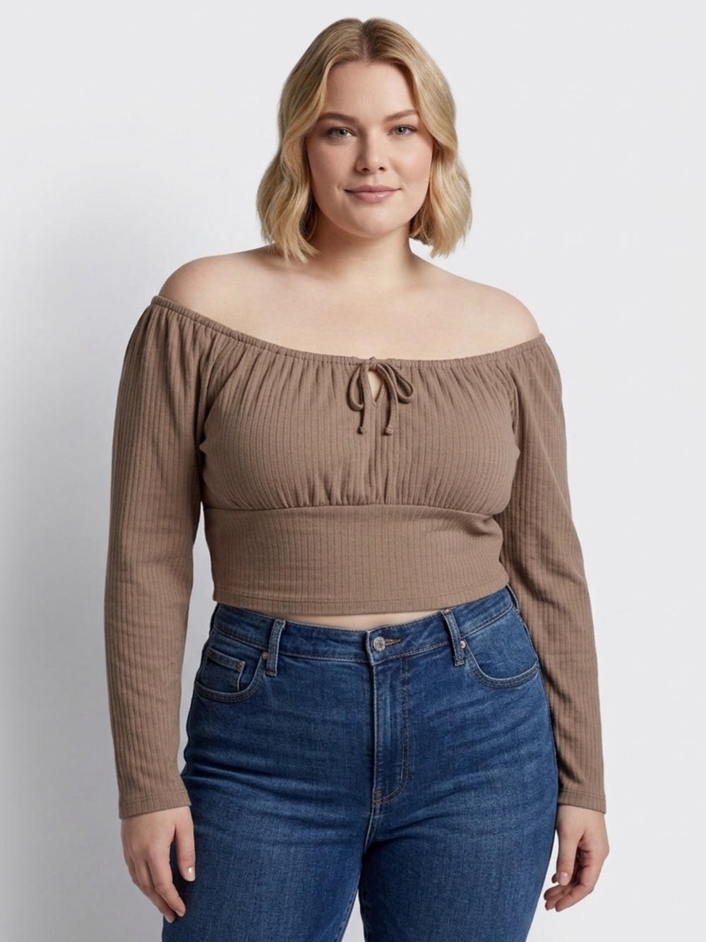 Madewell BOHO Cropped Peasant Top